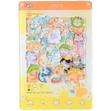 (Cat, Frame style) Puzzle acrilic 3D pisică câine, 12x18.5cm
