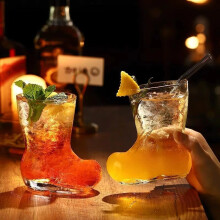 (Transparent, 2set) Sklenice na pití ve tvaru boty 300ml