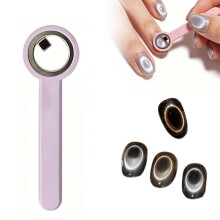 (Purple, 1pcs) Runder Katzenaugen Magnet, starke Magnetkraft, für Nagelkunst (Pink)