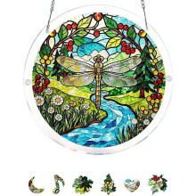 (Colord, 7.09in) Acryl Puzzle Sonnenfänger, 83 Teile, DIY, 20 cm, Geschenk für Frauen
