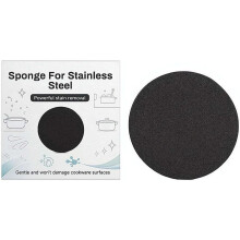 (Black, 1Pcs) 6 Edelstahl Reinigungsschwämme, für eingebranntes Essen & Rost