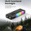 (Black, 1pcs) 650mAh ladattava tasku taskulamppu 2