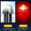 (Red Light, 1pcs) Solar Marine Warning Light, 1800mAh, Triple Flash, Waterproof 6