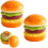 (Yellow, 2pcs) Ceramic Hamburger Toothpick Holder, with Lid, Kitchen Decor 1