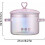 Olla corazón vidrio rosa, apta vitro y horno. 6