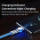 (Blue, 6.56FT) Cable USB C 120W, ángulo 180 con luz noche. 5