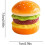 (Yellow, 2pcs) Ceramic Hamburger Toothpick Holder, with Lid, Kitchen Decor 3