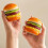 (Yellow, 1pcs) Ceramic Hamburger Toothpick Holder, with Lid, Kitchen Decor 4