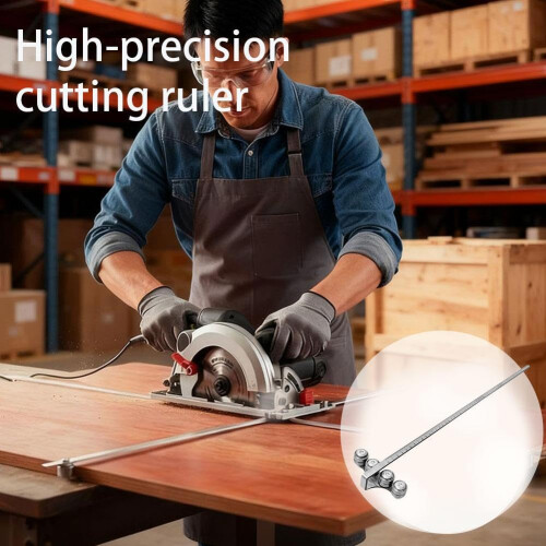 (Silver, 24”) Positioning Calipers for Circular Saw, Stainless Steel Guide 2
