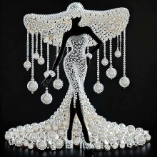 (StyleH, 1set) Kit diamante dama elegante, 12x12 pulg.