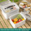 (S+M+L, 3Pcs) Fruit Storage Containers for Fridge, Removable Colander 4