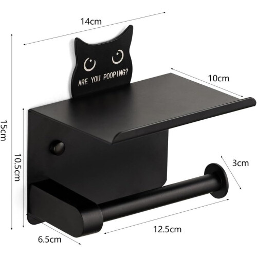 (Black, 1Pcs) 3kpl kissa wc paperi pidike 2
