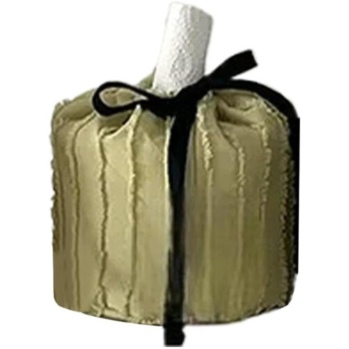 (Green-s, 1pcs) Housse boîte mouchoir polyester cordon, pompons, élégant