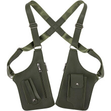(Army Green, -) Wysokiej jakości skórzana torba pod pachę, regulowana torba na ramię dla mężczyzn i kobiet, wodoodporna