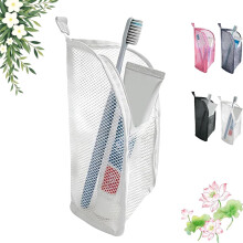(White, -) Standing Toiletry Bag, Portable Clear Foldable Travel Toiletry Bags, Lightweight Cosmetic Bags & Makeup Bag for Travel S