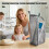 (Grey, -) Standing Toiletry Bag, Portable, Clear Foldable, Cosmetic 3