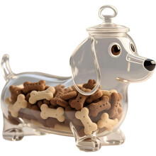 (Dachshund, -) Mäyräkoira muotoinen koiran herkkupurkki