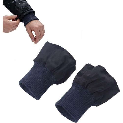 (Dark Blue, -) 2 Jacket Cuff Replacements, Elastic Knit, Extenders