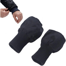 (Black, -) 2 Jacket Cuff Replacements, Elastic Knit, Extenders
