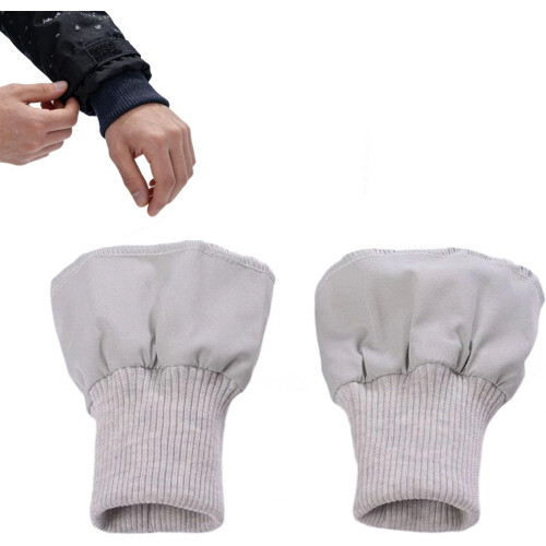 (Grey-a, -) 2 Jacket Cuff Replacements, Elastic Knit, Extenders