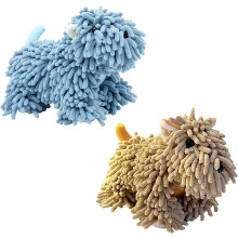(Brown+blue, -) Chenille Hund Handtuch, weich & saugfähig, für Bad & Küche, niedliches Welpendesign (Grau)