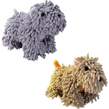 (Brown+grey, -) Chenille Hund Handtuch, weich & saugfähig, für Bad & Küche, niedliches Welpendesign (Grau)