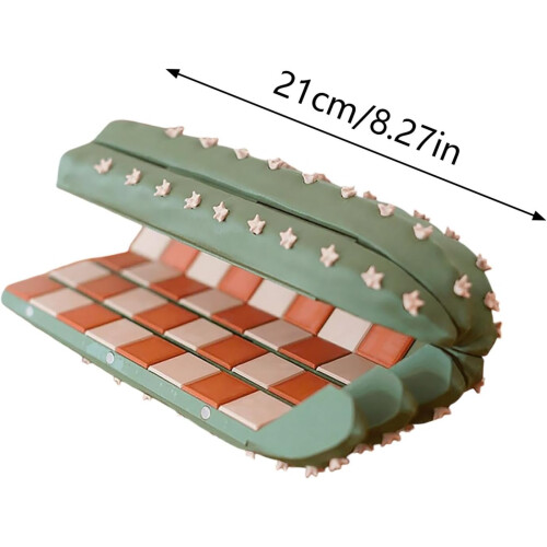 (Green, -) Cactichess Advanced Roll up Cactus Chess Set, Portable 1