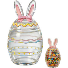 (egg, 1pcs) Pääsiäispupu lasi karkkipurkki, kananmuna