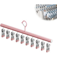 (Pink, 1pcs) 10 klipsiä tilaa säästävä ripustin