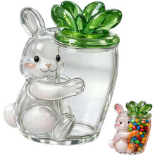 (rabbit, 1pcs) Pääsiäispupu lasi karkkipurkki, kananmuna
