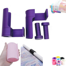 (Purple, -) Kit Diamante 3D com Rolo, Suporte Rolo e Grampos, Ferramentas Arte
