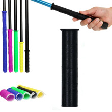 (Black, -) Cold Shrink Handle Wrap - Non-Slip Texture Silicone Grip Tube, Convenient Practical Wrap for Fishing Rods, Rackets & Han