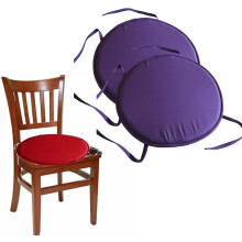 (Purple, -) 2kpl pyöreä tuolinpehmuste, muistivaahto