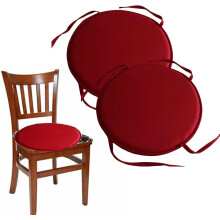 (Red, -) 2kpl pyöreä tuolinpehmuste, muistivaahto
