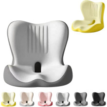 (Light Grey, -) L-muoto ergonominen muistivaahto istuintyyny