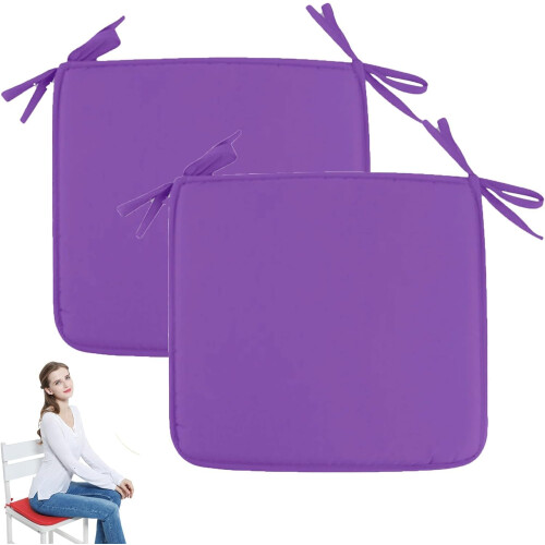 (Purple, -) 2kpl 40x40cm neliö tuolinpehmuste