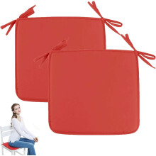 (Red, -) 2kpl 40x40cm neliö tuolinpehmuste