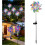 (White, -) Luces solares molinillo arcoíris, jardín. 1
