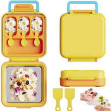 (Yellow, -) Instant Rolled Ice Cream Maker, Stainless Steel, Homemade