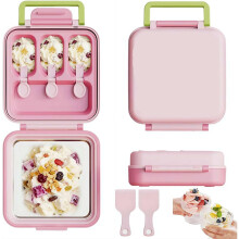 (Pink, -) Instant Rolled Ice Cream Maker, Stainless Steel, Homemade