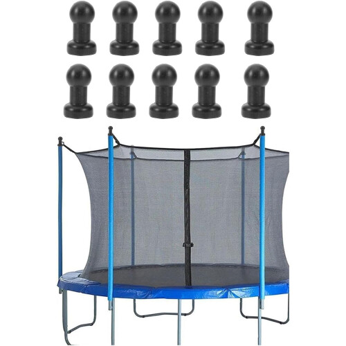 (Black, -) 10 capace stâlpi trambulină, plastic