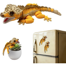 (Yellow-b, -) 3D tulostettu magneettinen gekko