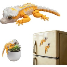 (Yellow-a, -) 3D tulostettu magneettinen gekko