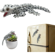 (White, -) 3D tulostettu magneettinen gekko