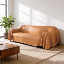 (Orange, 71x59inch) Wasserdichte Kunstleder Sofa Abdeckung, kratzfest, für Katzen & Hunde (Orange, 180x180 cm)