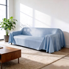 (Blue, 71x71inch) Wasserdichte Kunstleder Sofa Abdeckung, kratzfest, für Katzen & Hunde (Orange, 180x180 cm)