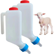 (2PCS, -) Geitenflessen voor voeren babygeit, 1000 ml lam voedingsfles met schaal, 2 stuks - voor boerderij, opzetbare melkvoeder