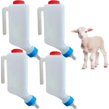 (4PCS, -) Geitenflessen voor voeren babygeit, 1000 ml lam voedingsfles met schaal, 2 stuks - voor boerderij, opzetbare melkvoeder
