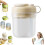 (Beige, -) 2 in 1 Silicone Ice Cube Bottle with Straw, Touch-Free 1