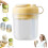 (Yellow, -) 2 in 1 Silicone Ice Cube Bottle with Straw, Touch-Free 1